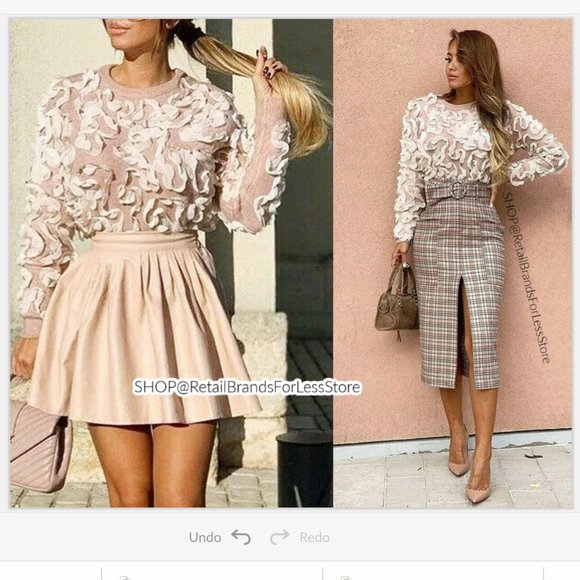 ZARA RIBBON ORGANZA CHIFFON DUSTY PINK KNIT CONTRASTING TRIM SWEATER $69.90 - Picture 12 of 14